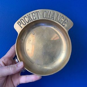 Vintage Brass Pocket Change catch all